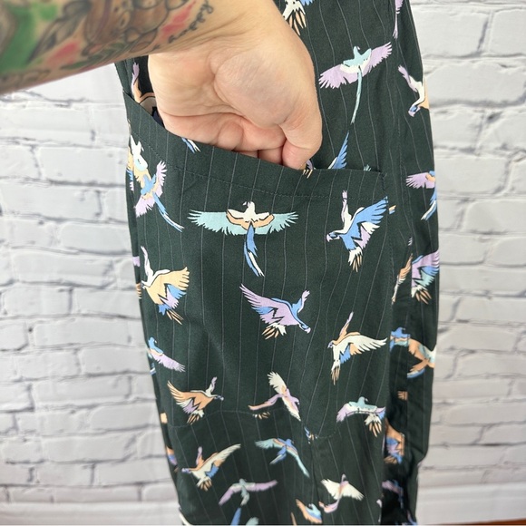 Free People Sunshine Of Your Love Midi Dress Bird Gray Women’s 8 Summer Tropical - Picture 11 of 15